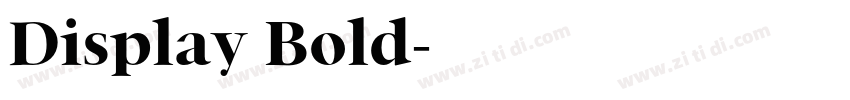 Display Bold字体转换